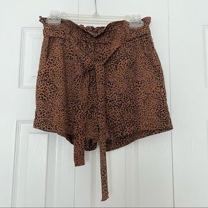 Thread & Supply High Rise Leopard Print Shorts